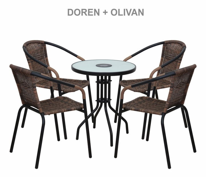 Kerti asztal Ozella (fekete)