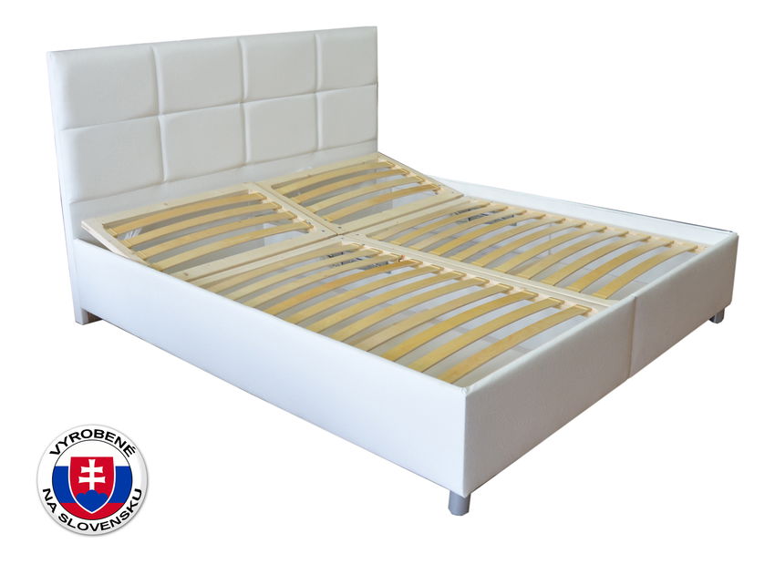 Bračni krevet 160 cm Albatros (bijela) (s podnicama, bez madraca) 