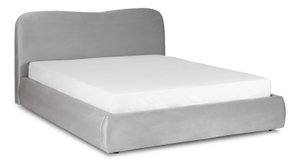 Manželská posteľ 160 cm Batalos (sivá) (s roštom) (s úl. priestorom)