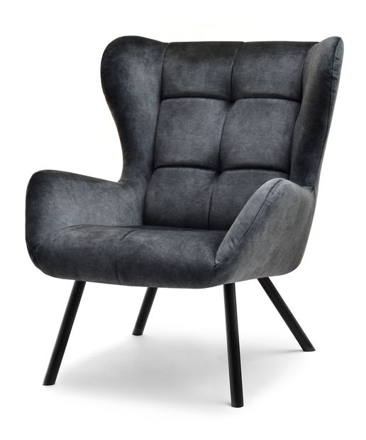 Dizájnos fotel Norweien (grafit + arany)