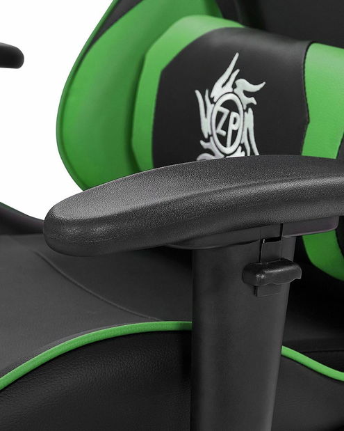 Kancelárska stolička VITTORE (syntetická koža) (čierna + zelená)