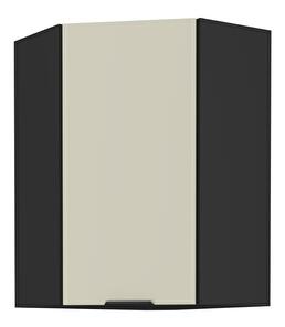 Horná rohová kuchynská skrinka Arikona 60x60 GN 90 1F (kašmír + čierna) 