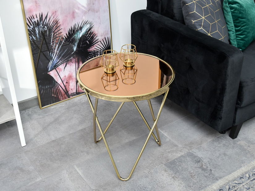 Dohányzóasztal Armin S (arany + barna)