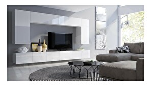 Mobilier living Brolani XIII (Alb + lucios Alb) 