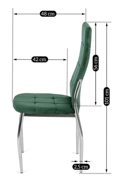 Jedálenská stolička Marinaleda (zelená) 