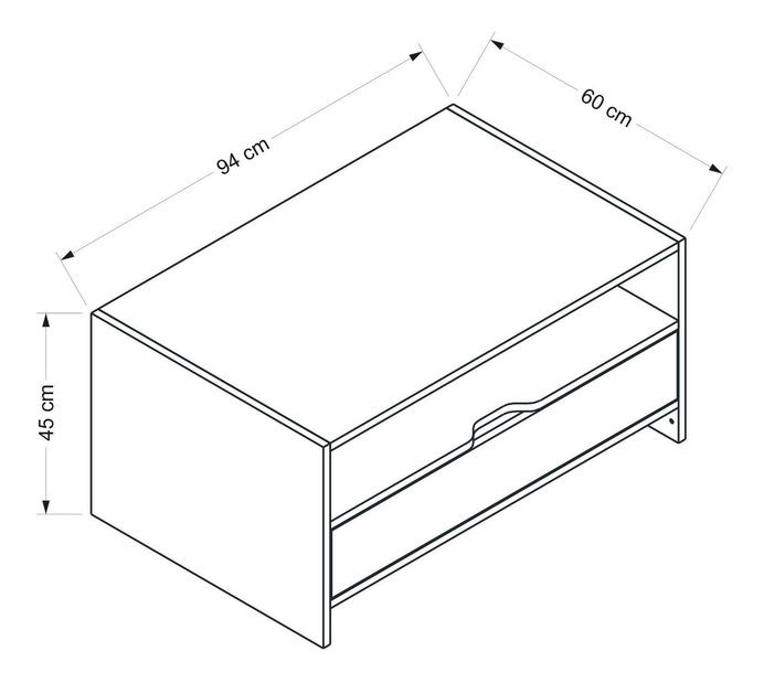 Konferenčný stolík Simabu 2 (orech + antracit) 