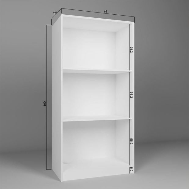 Policová skriňa Luckiny P (biela)