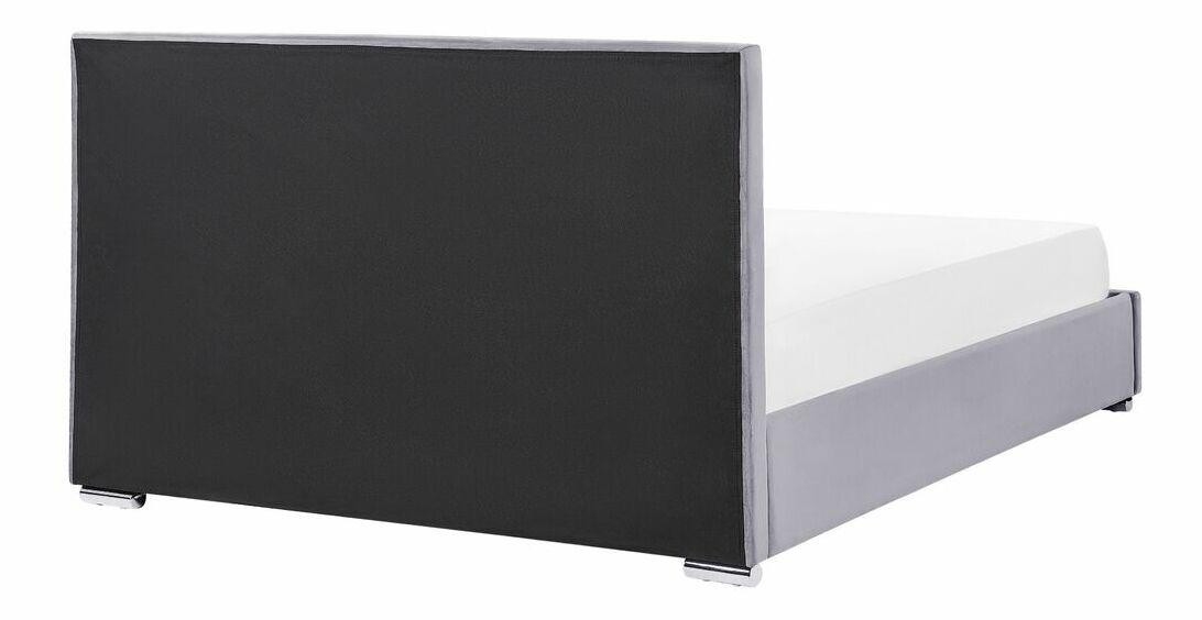 Pat matrimonial 180 cm Ruthine (gri) (cu somieră și sp. depozitare)