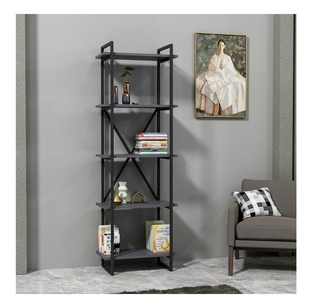 Regál Ladepe 1 (čierna + antracit) 