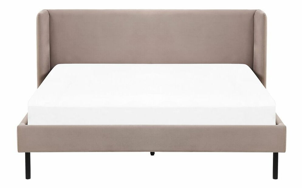 Pat matrimonial 160 cm Aimei (bej gri) (cu somieră)