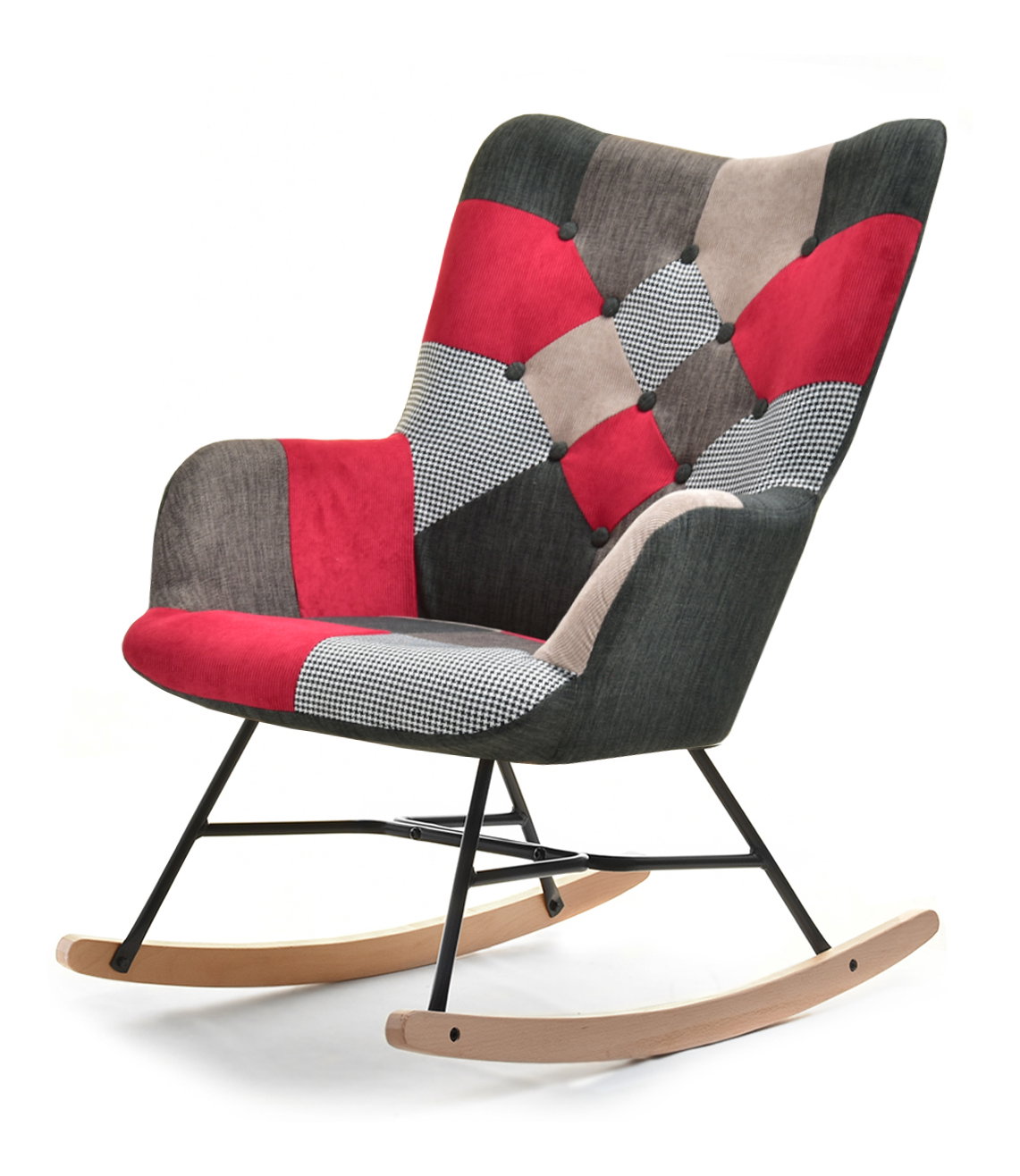 Fotel Sibyla (patchwork + fehér bükk)