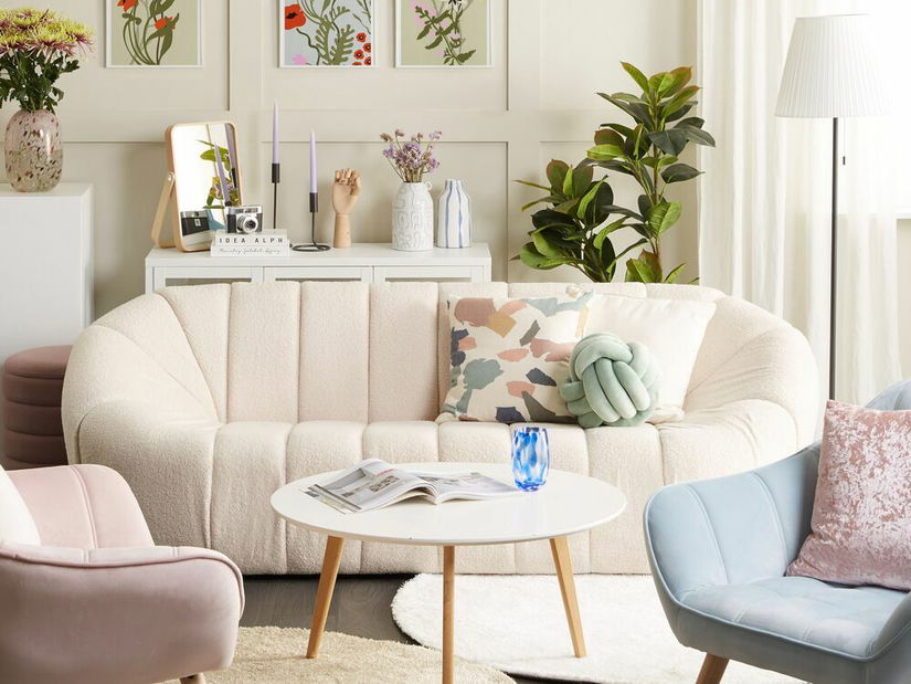 Pohovka trojsedačka Lomza (biela)