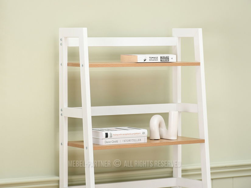 Regál Topaz (tölgy + fehér)