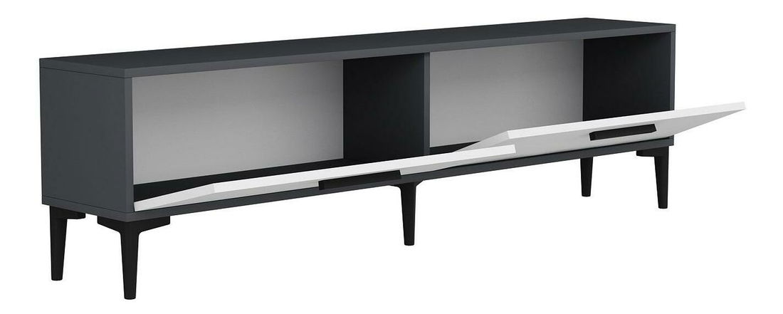TV stolík/skrinka Vupaki (antracit + biela) 
