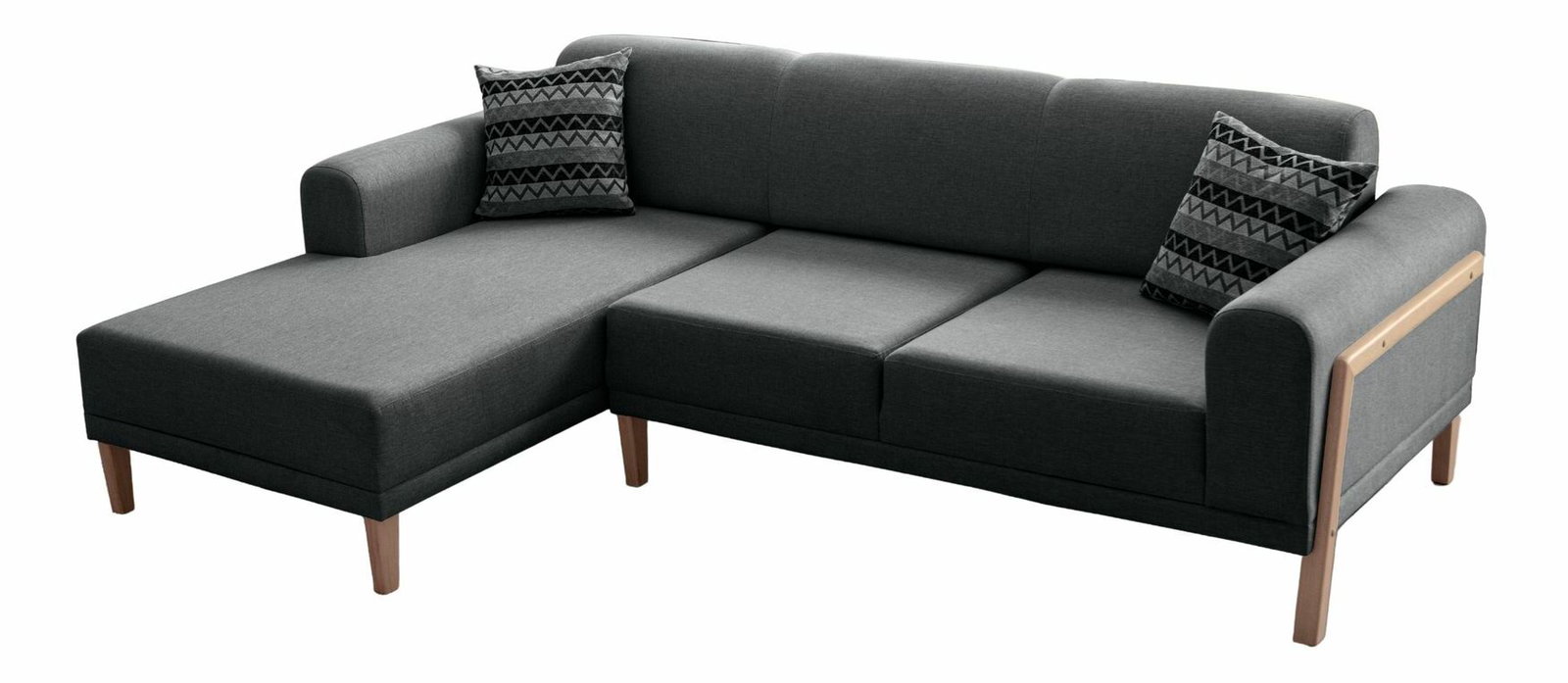 Rohová sedačka Lattino (antracit) (L)