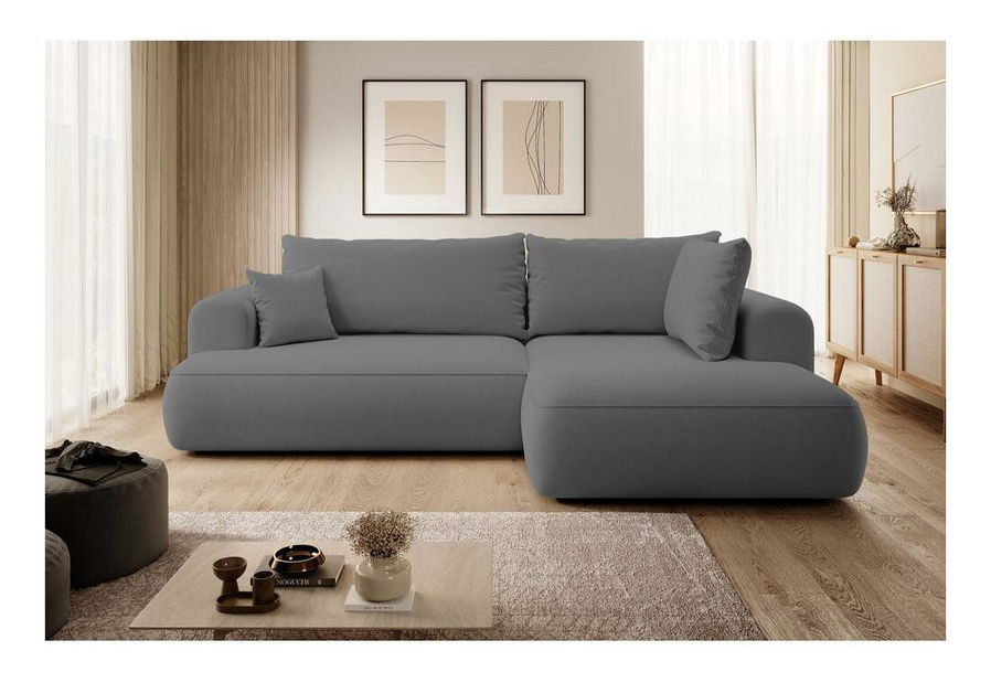 Kutna garnitura Olivo II (D) (sivo-crna + crna)