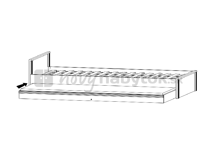 Dolná posteľ s matracom BRW Caps LOZ/85D