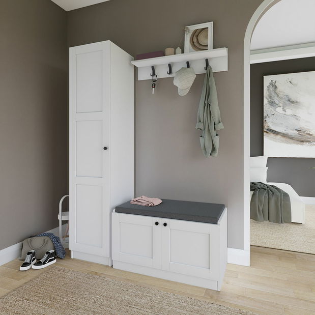 Set mobilier hol Luckiny (alb)