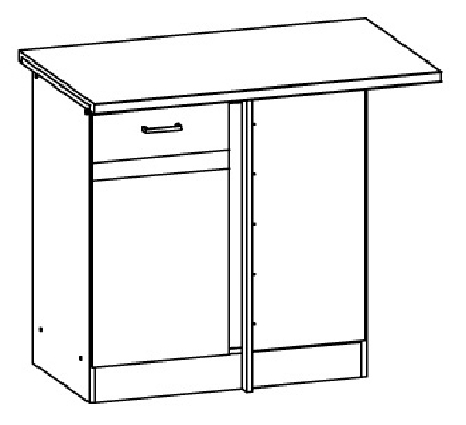Dulap inferior de bucătărie, de colț Estell EZ18 D100NW