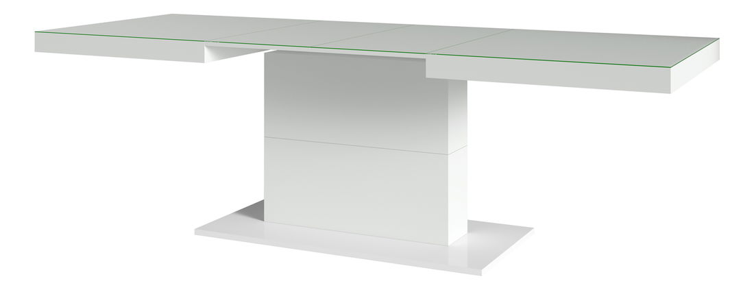 Jedálenský stôl Tashia Typ 81 (pre 6 až 8 osôb) (biela + vysoký lesk biely)