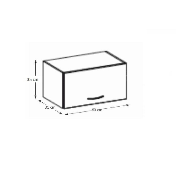 Horná kuchynská skrinka 60 OK-40/60 GU Pleitton *výpredaj