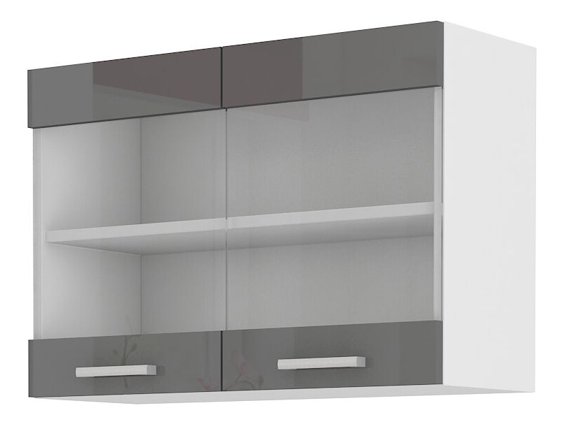 Gornji kuhinjski ormarić- Saria 80 GS 60 (sivi sjaj + bijela)