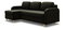 Rohová sedacia súprava Marty (L) (sivočierna)