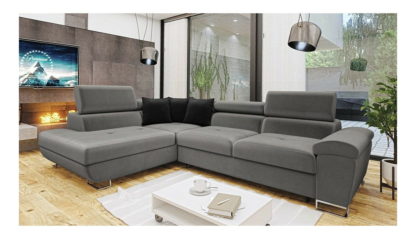 Sarokkanapé Alphard (B) (Magic velvet 2217 + Magic velvet 2217 + Magic velvet 2219)