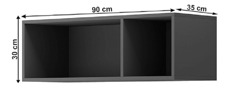 Uzavretá polička Svaren ER 90 (grafit)