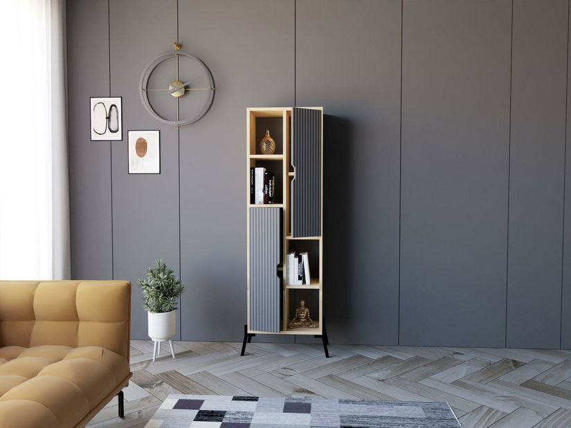 Regal Nasili (zafirov hrast + antracit)