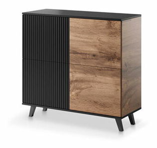 Ormarić Ranae KM2 (hrast wotan + crna)