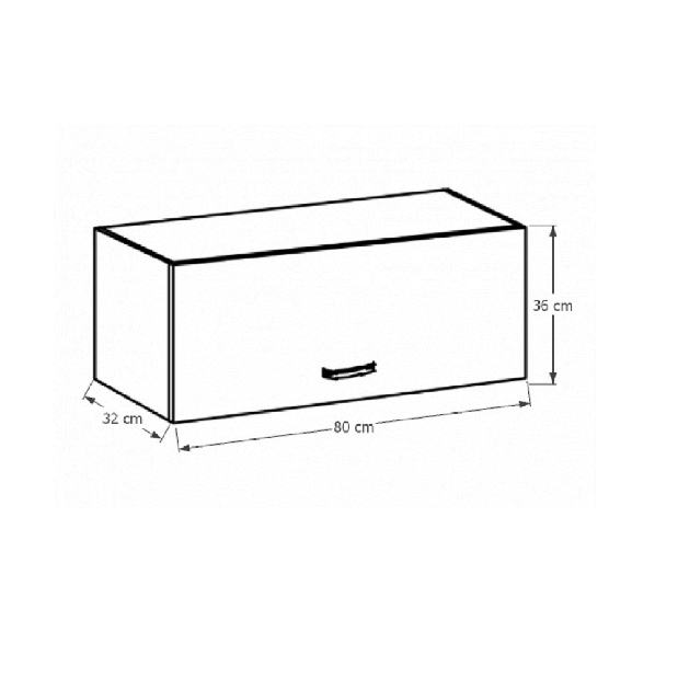 Dulap superior de bucătărie G80K Sillina (nuc milano)