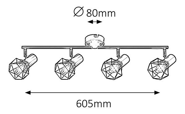 Bodové svietidlo Odin 6885 (kovová hnedá)