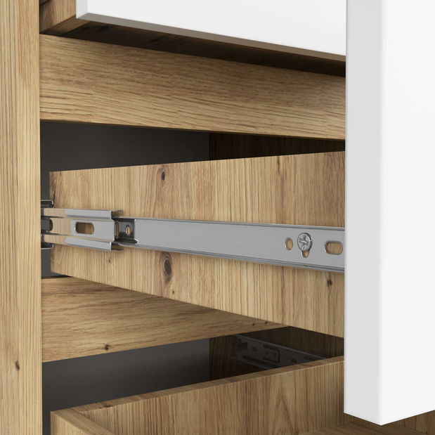 Komoda Cipriano III (dub artisan + biela)