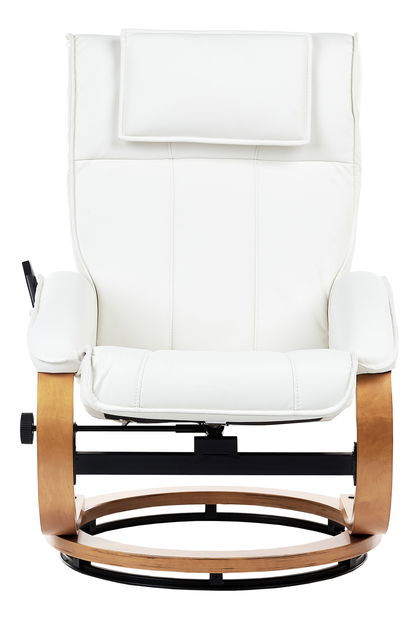 Masszázsfotel MAJENE (műbőr) (bézs) (taburettel)