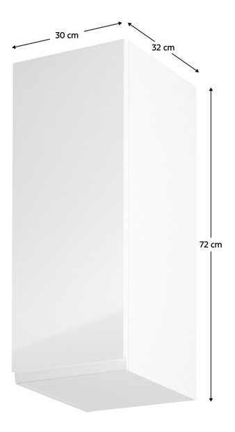 Dulap superior de bucătărie G30 Aurellia (alb + alb lucios) (S)