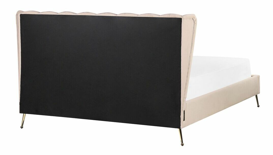Manželská posteľ 160 cm Mirabell (béžová) (s roštom) (s USB portom)