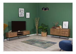 Set za dnevni boravak Laxi 7 (orah + crna)