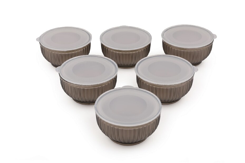 Set recipiente alimente (6 buc.) Cesire 07 (gri negru)