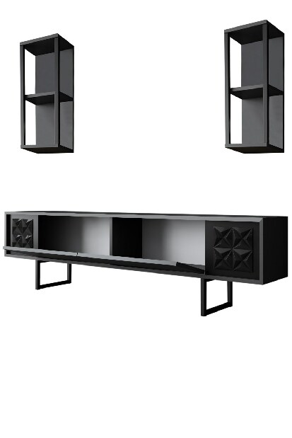 Mobilier living Buon (Antracit + Negru)