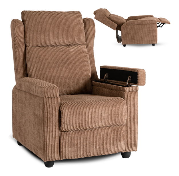 Fotoliu reglabil Suplicios (maro) 