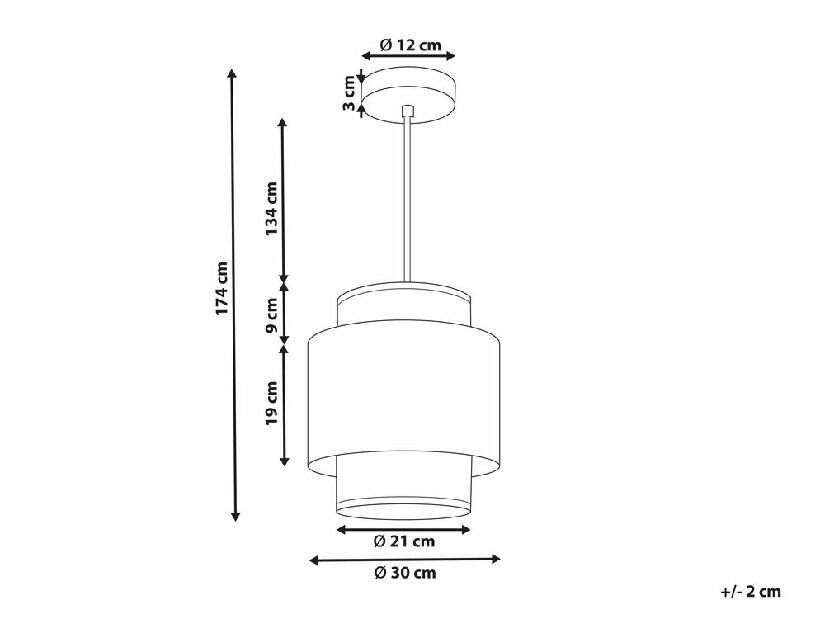 Viseća lampa Beritt (prirodna)