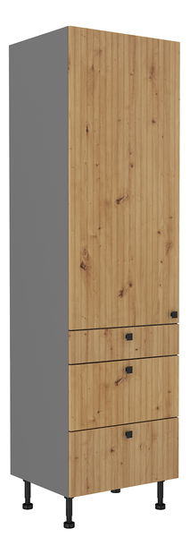 Konyhai élelmiszeres szekrény Avantoe 60 DKS 215 3S 1F (artisan tölgy + antracit)