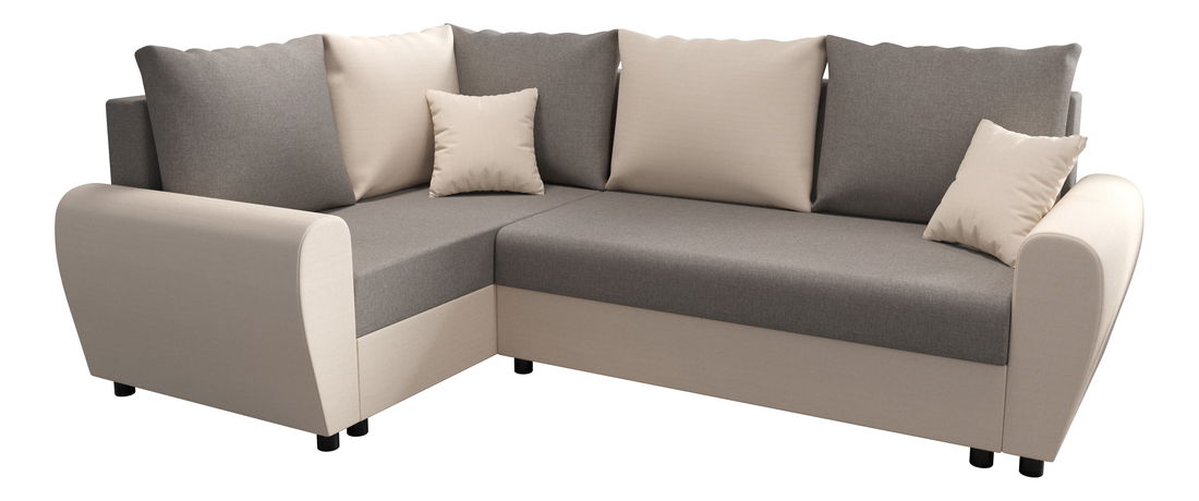 Rohová sedacia súprava Fleur Plus (krémová + sivá) (L)