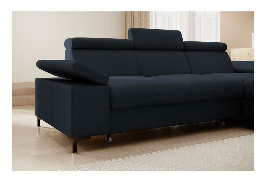 Sarokkanapé Miles (J) (tengerészkék + fekete)