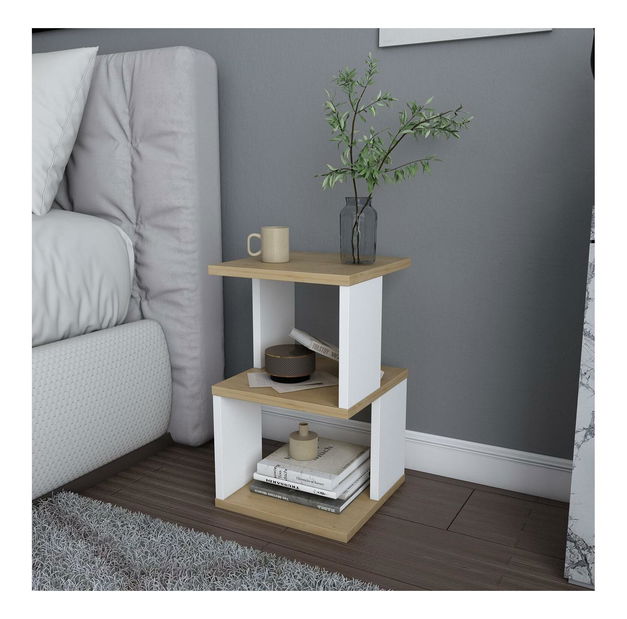 Noptieră Caramello (stejar + alb) *vânzare stoc