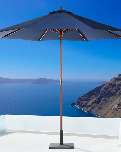 Vrtni suncobran 270 cm TRATORIA II (drvo) (mornarsko plava)