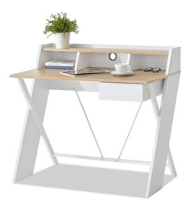 PC asztal Aspart (tölgy + fehér)