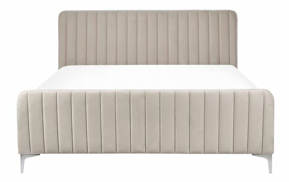 Čalúnená posteľ 160x200 cm Laraine (svetlosivá) (s roštom)