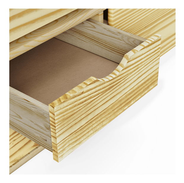 Jednolôžková posteľ 90 cm Moli (prírodná)